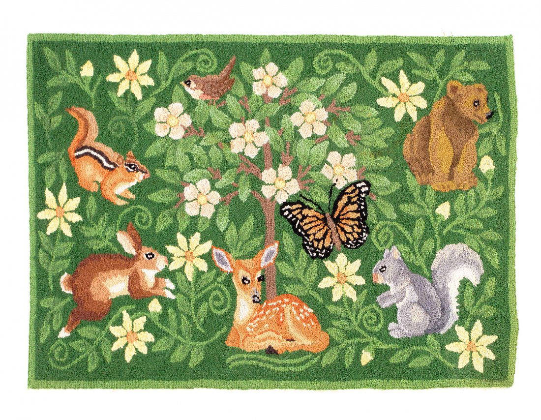 American Antique Hooked rug 2'3'' X 3'4'': American Antique Hooked rug 2'3'' X 3'4'' , Antique, Hand-Knotted, Flat Weave, 300-D11946-862. This item is part of our fine auction collection which includes many fine home accessories including anti