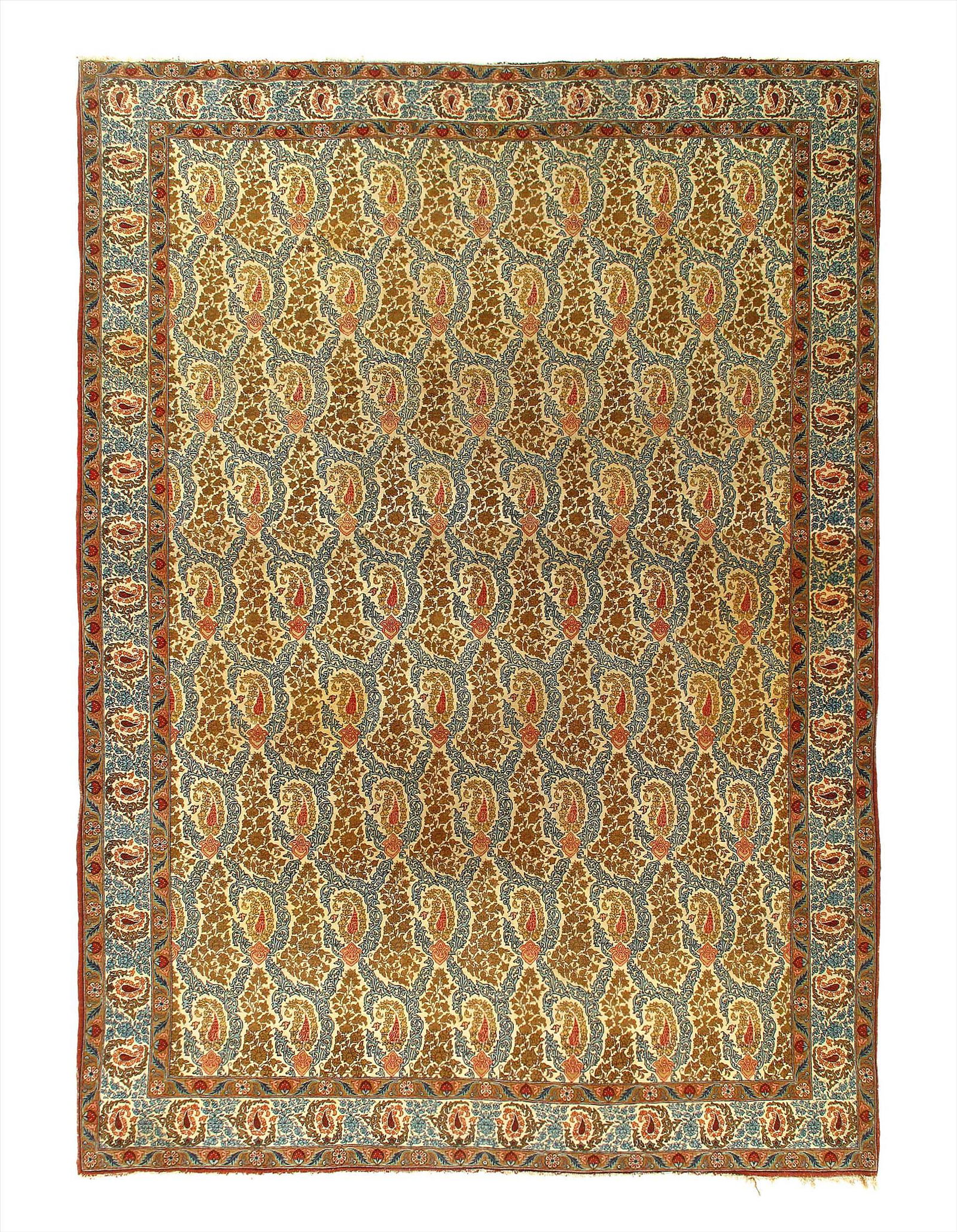 Ivory Persian Antique Qum rug 7'.5'' x 10'.2'': Ivory Persian Antique Qum rug 7'.5'' x 10'.2'' - circa 1960, Antique, Hand-Knotted, Lamb's Wool, 300-D08242-862. This item is part of our fine auction collection which includes many fine home accessor