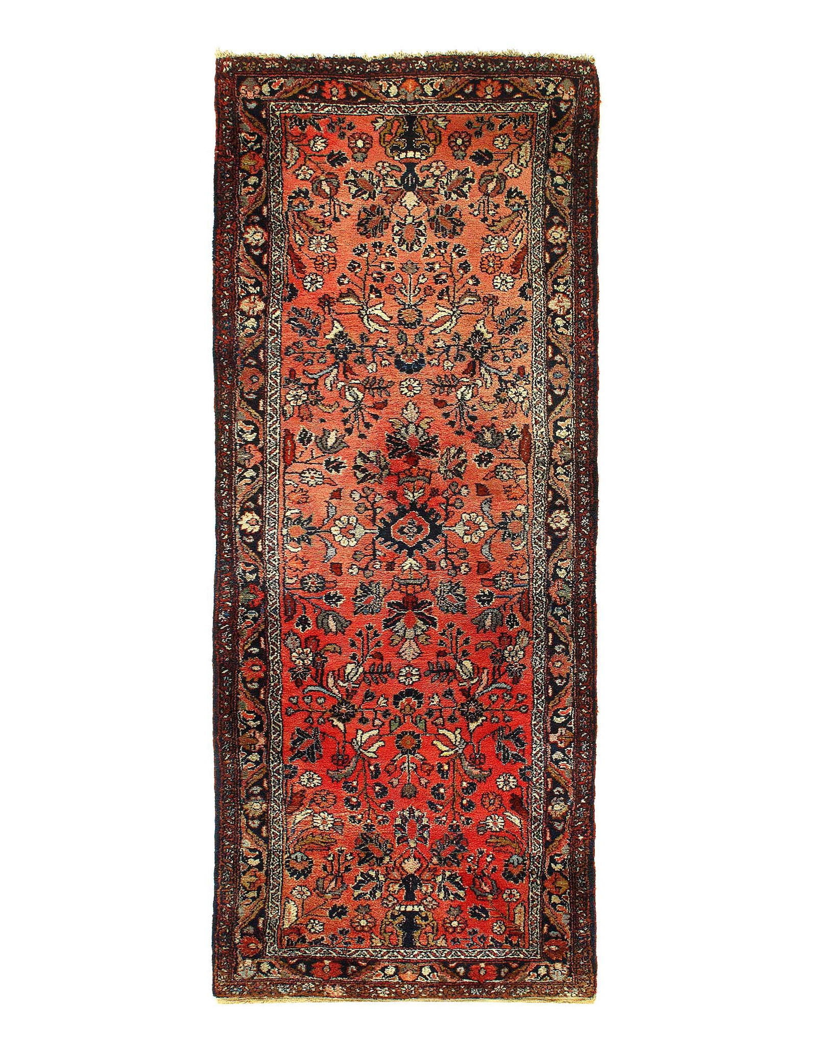 Persian Antique Sarouk runner 2'8'' X 6'9'': Persian Antique Sarouk runner 2'8'' X 6'9'' - 1900, Antique, Hand-Knotted, Lamb's Wool, 300-D11926-862. This item is part of our fine auction collection which includes many fine home accessories inclu