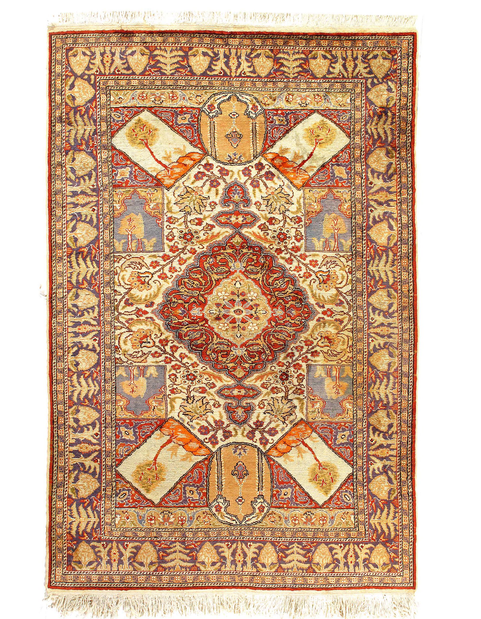 Fine turkish Antique rug 4' X 6'3'': Fine Hand Knotted turkish Antique rug 4' X 6'3'' - 1920, Antique, Hand-Knotted, Lamb's Wool, 300-D11612-862. This item is part of our fine auction collection which includes many fine home accessories