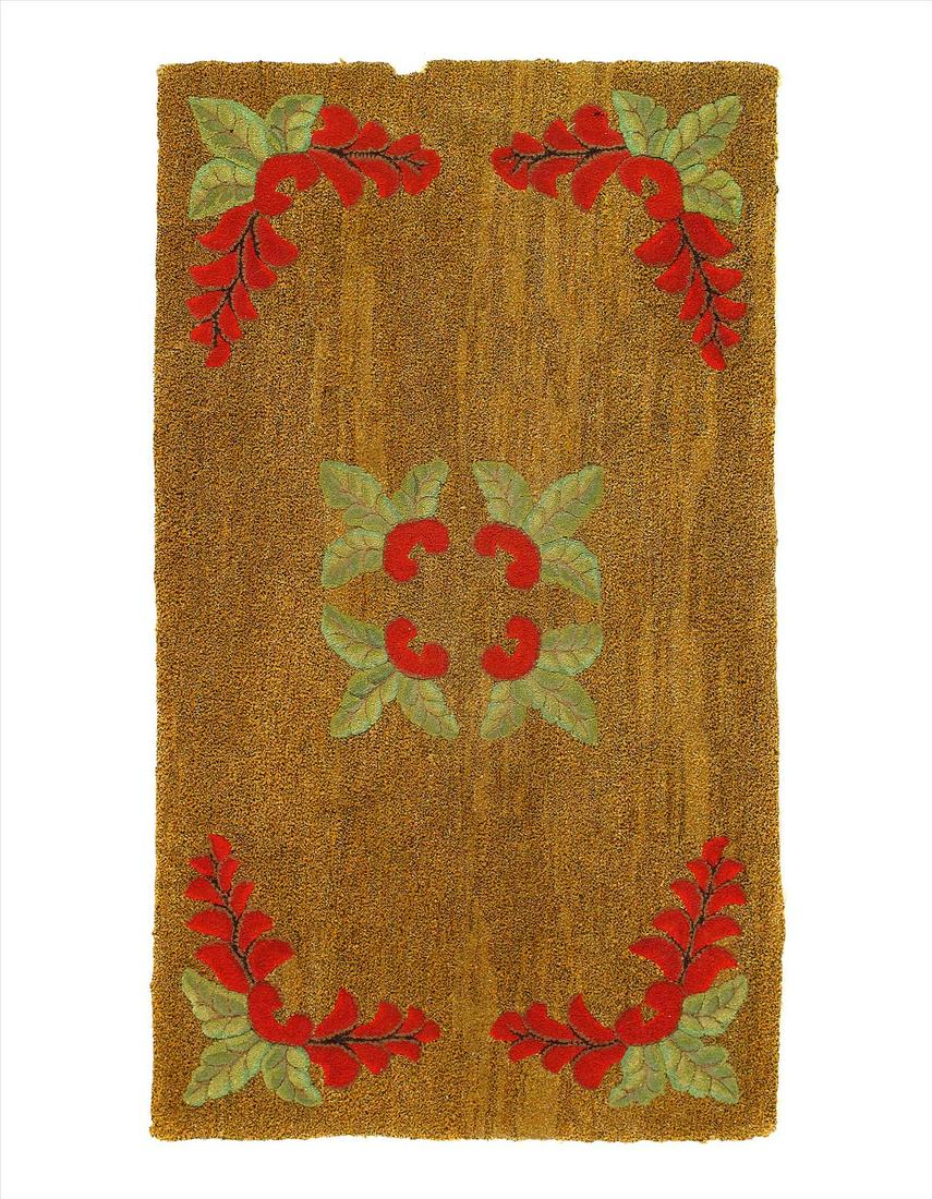 American Antique Hooked Rug 2'5'' X 4'3'': American Antique Hooked Rug 2'5'' X 4'3'' - Early 20th Century, Antique, Hand-Knotted, Lamb's Wool, 300-D11728-862. This item is part of our fine auction collection which includes many fine home acces