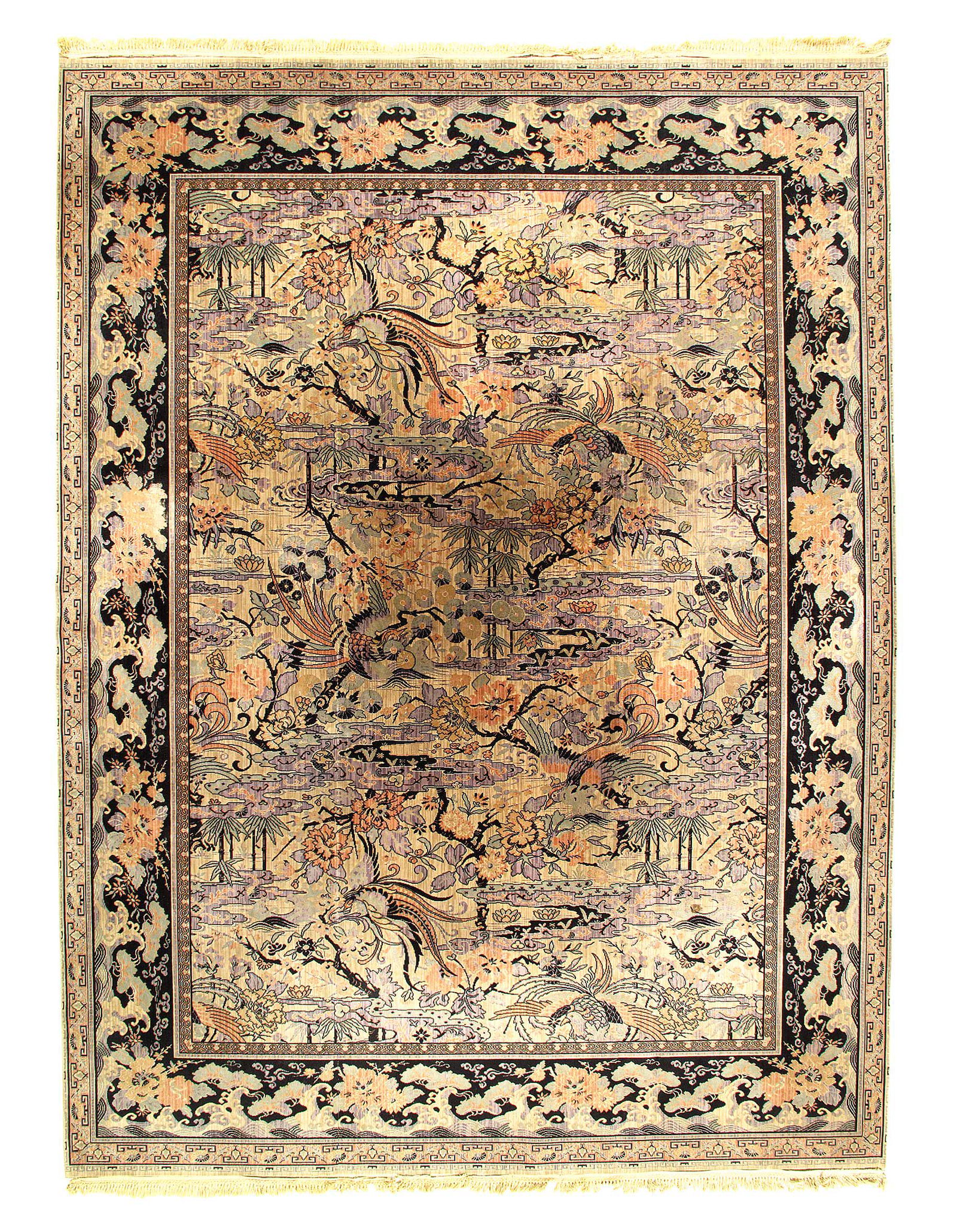 Fine Antique Art Deco 9' x 12': Fine Antique Art Deco 9' x 12' - Circle 1920, Antique, Machine-Made, Lamb's Wool, 300-D12098-862. This item is part of our fine auction collection which includes many fine home accessories including a