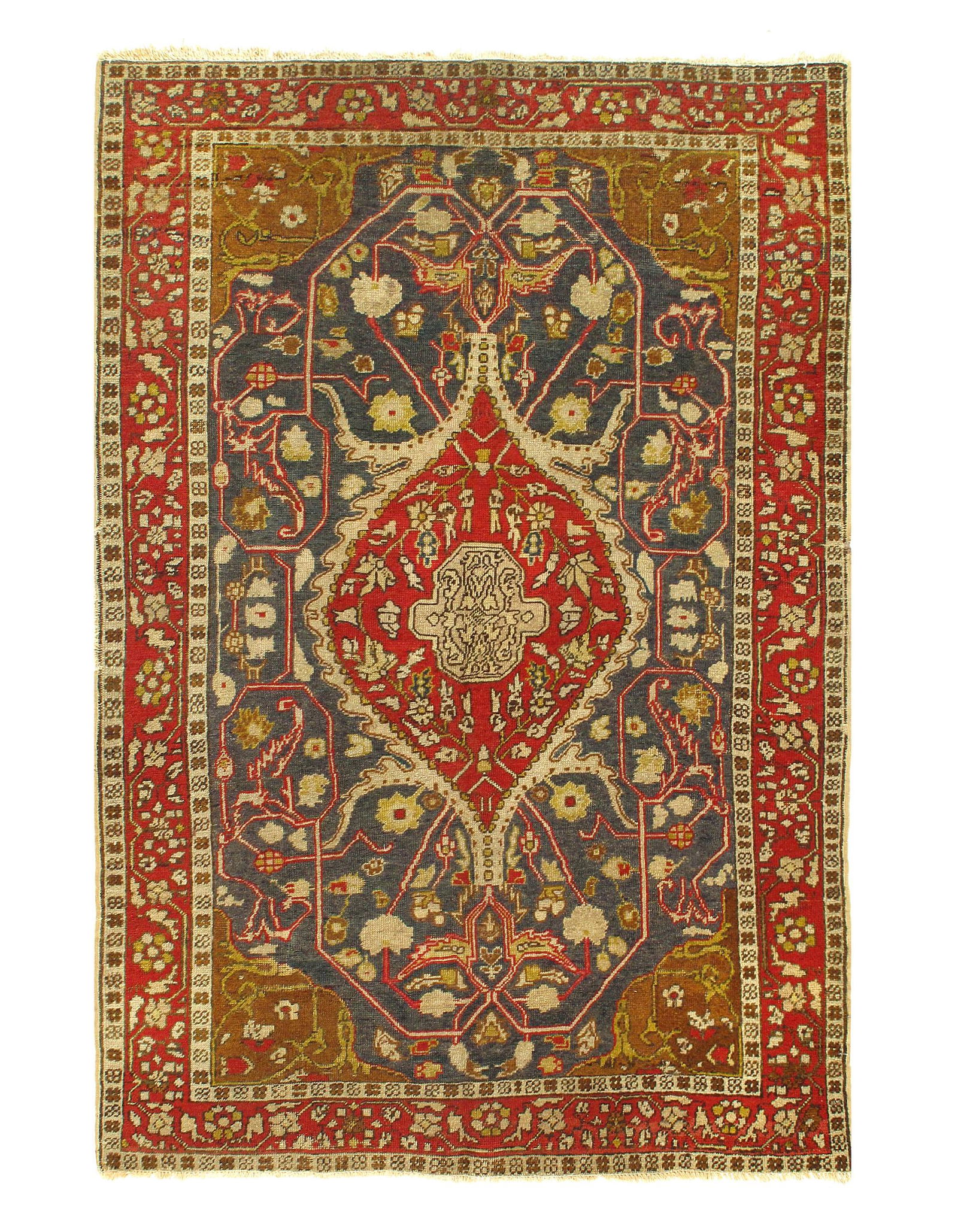 Gray Turkish Antique Tabriz 4'5'' x 6'5'': Gray Turkish Antique Tabriz 4'5'' x 6'5'' - Circa 1920, Antique, , Lamb's Wool, 300-54191-862. This item is part of our fine auction collection which includes many fine home accessories including anti
