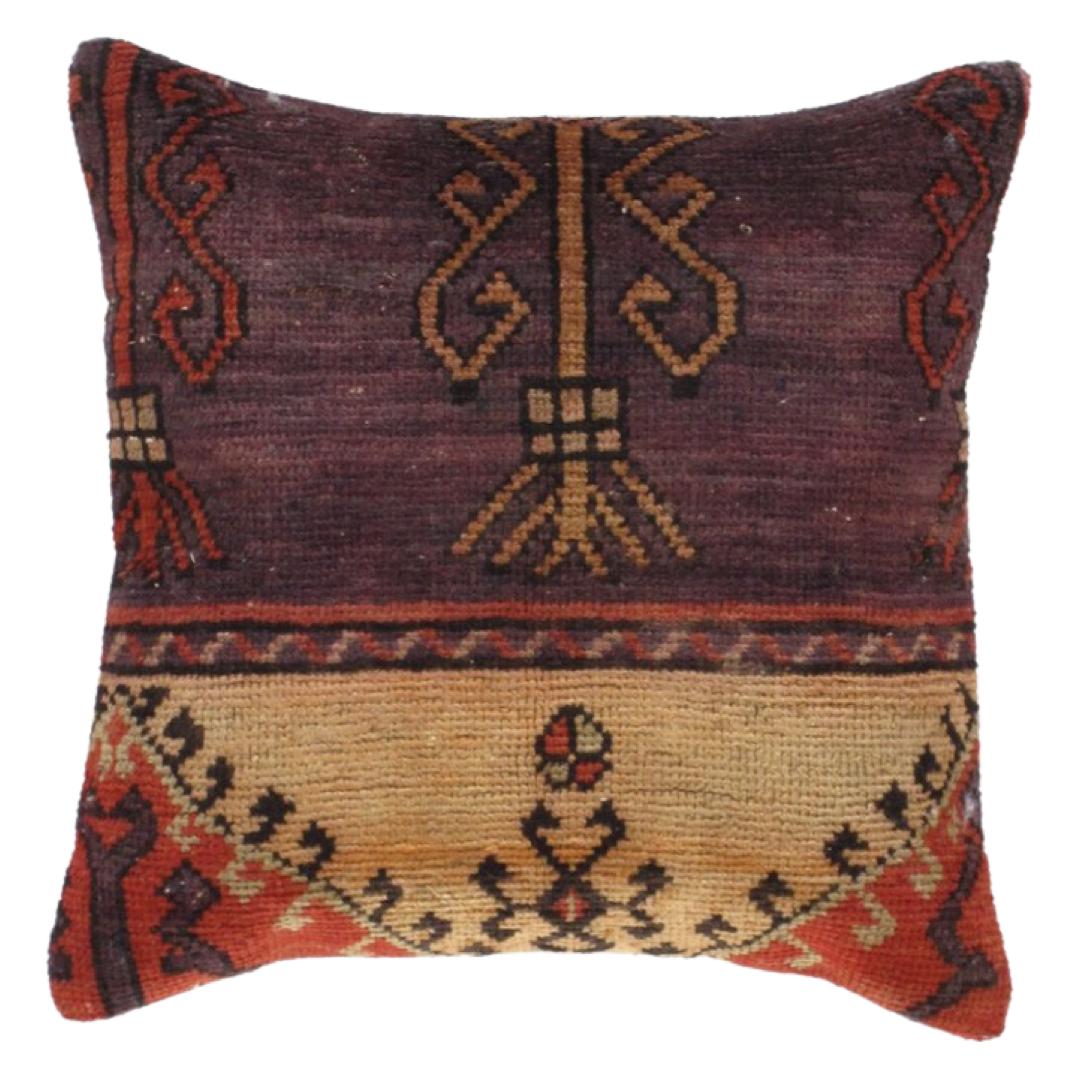 Vintage Turkish Pillow 20' x 20': Vintage Turkish Pillow 20' x 20' - 1920, Vintage Pillows, , Lamb's Wool, 300-TP 40-862. This item is part of our fine auction collection which includes many fine home accessories including antique rug