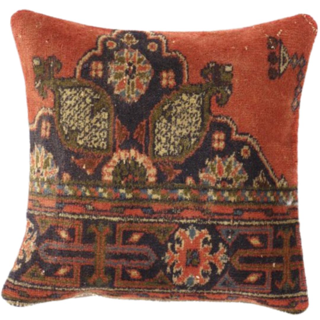 Vintage Turkish Pillow 20' x 20': Vintage Turkish Pillow 20' x 20' - 1920, Vintage Pillows, , Lamb's Wool, 300-TP 90-862. This item is part of our fine auction collection which includes many fine home accessories including antique rug