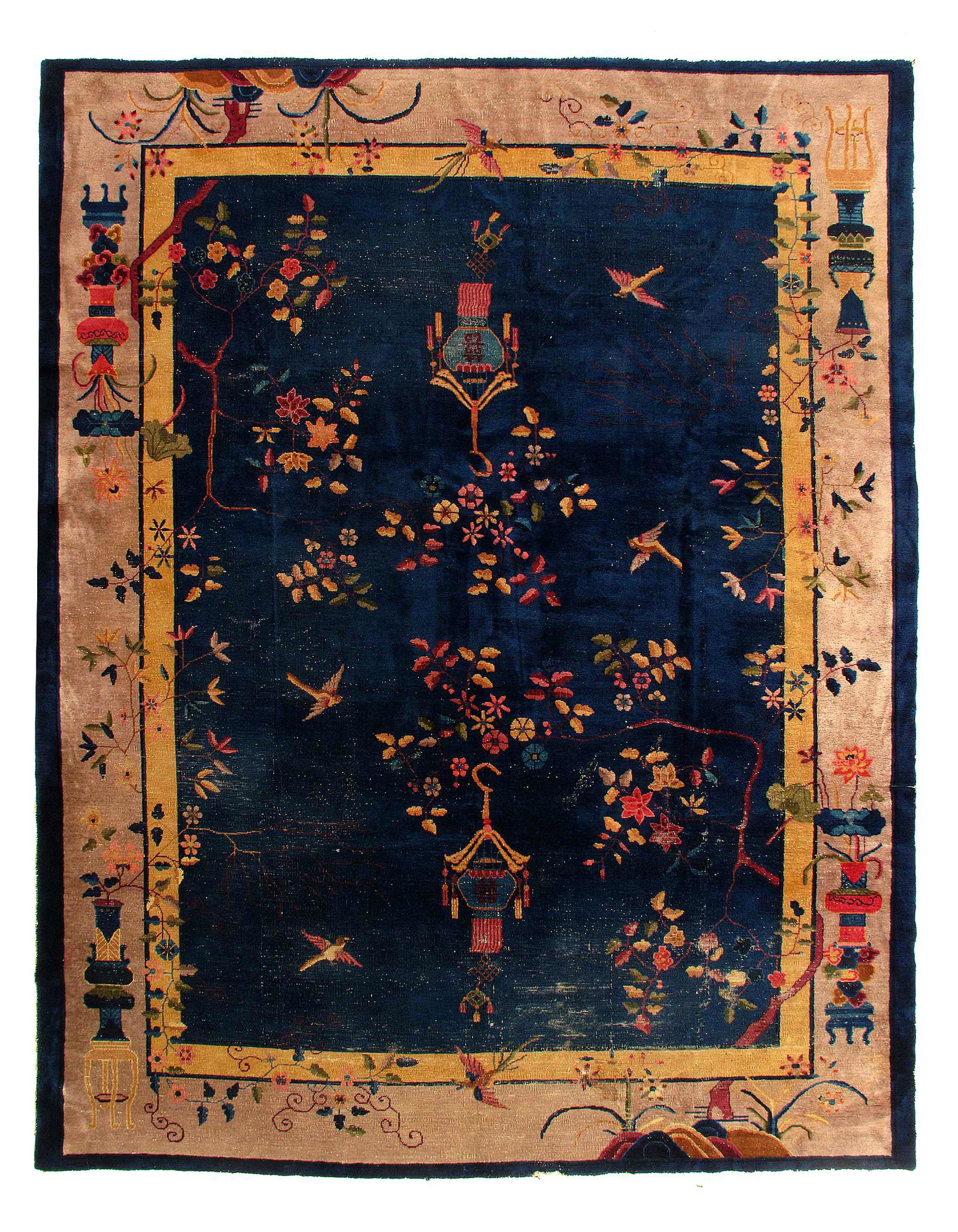 Antique Chinese Art Deco 9'2'' X 11'5'': Antique Chinese Art Deco 9'2'' X 11'5'' - Early 20th Century, Antique, Hand-Knotted, Lamb's Wool, 300-D12003-862. This item is part of our fine auction collection which includes many fine home accesso