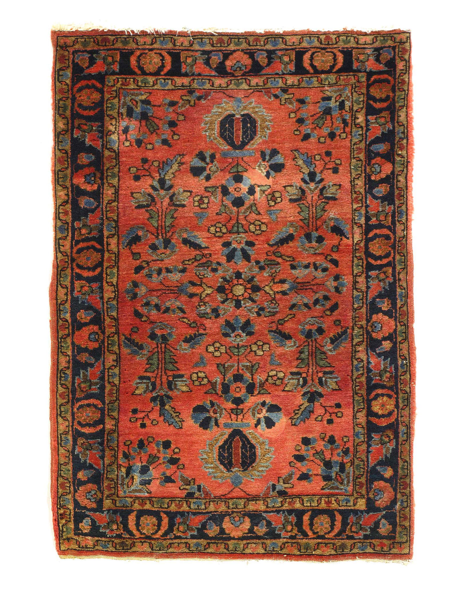 Fine Persian Antique Sarouk 2' X 3': Fine Hand Knotted Persian Antique Sarouk 2' X 3' - Circa 1900, Antique, Hand-Knotted, Lamb's Wool, 300-D11667-862. This item is part of our fine auction collection which includes many fine home access