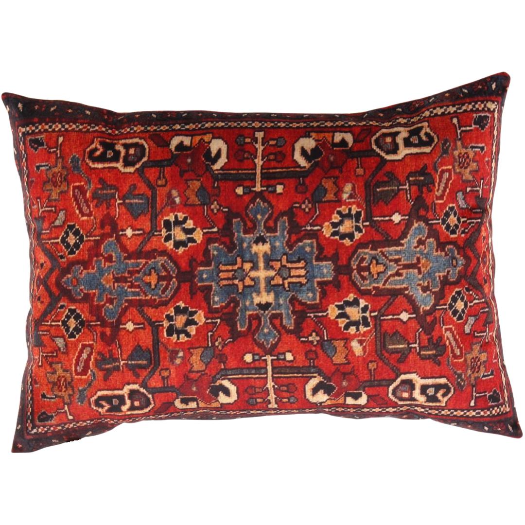 Traditional KAZAK Design Velvet Pillow 20" X 26": Traditional KAZAK Design Velvet Pillow 20" X 26" - , Pillows, N/A, Velvet Silk, 300-IR 115-862. This item is part of our fine auction collection which includes many fine home accessories including ant