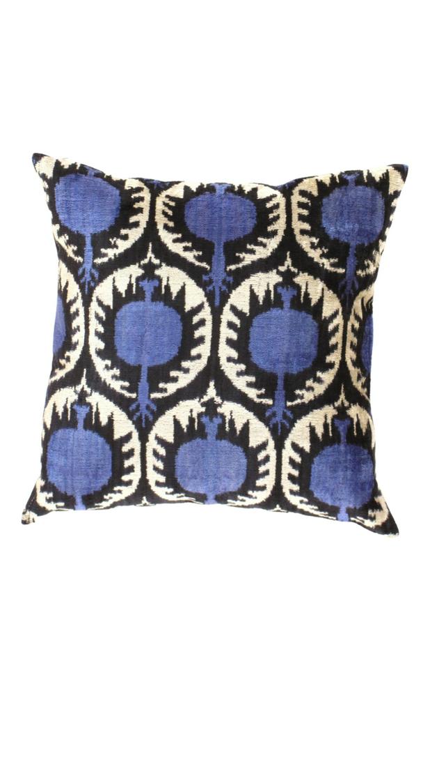 Turkish Multi colors velvet Silk Ikat pillow 24'': Turkish Multi colors velvet Silk Ikat pillow 24'' - New, Pillows, Hand-Knotted, Velvet Silk, 300-TI 214-862. This item is part of our fine auction collection which includes many fine home accessories 