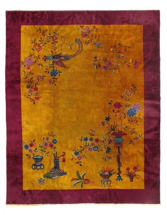 Antique Chinese Art Peking rug 9' X 12': Antique Chinese Art Peking rug 9' X 12' - Early 20th Century, Art Deco, Hand-Knotted, Lamb's Wool, 300 -D12399- 862.This item is part of our fine auction collection which includes many fine home acces