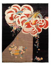 Fine Hand knotted Chinese Art Deco design 7'11'' X 10'