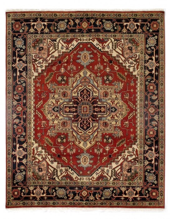 Fine Hand Knotted Persian serapi design 8'2'' X 9'11'': Fine Hand Knotted Persian serapi design 8'2'' X 9'11'' - New, Serapi, Hand-Knotted, Lamb's Wool, 300 -D09032- 862.This item is part of our fine auction collection which includes many fine home accesso