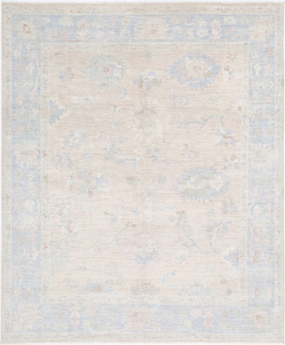 Fine Hand knotted Oushak Rug 8'2" x 9'10": Fine Hand knotted Oushak Rug 8'2" x 9'10" - New, Oushak, Hand-Knotted, Lamb's Wool, 300 -D13272- 862.This item is part of our fine auction collection which includes many fine home accessories includin