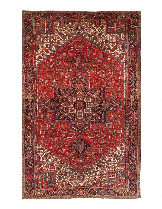 Persian Antique hand Knotted Serapi 10'8'' X 16'6'': Persian Antique hand Knotted Serapi 10'8'' X 16'6'' - Circa 1970, Serapi, Hand-Knotted, Lamb's Wool, 300 -D11597- 862.This item is part of our fine auction collection which includes many fine home acc