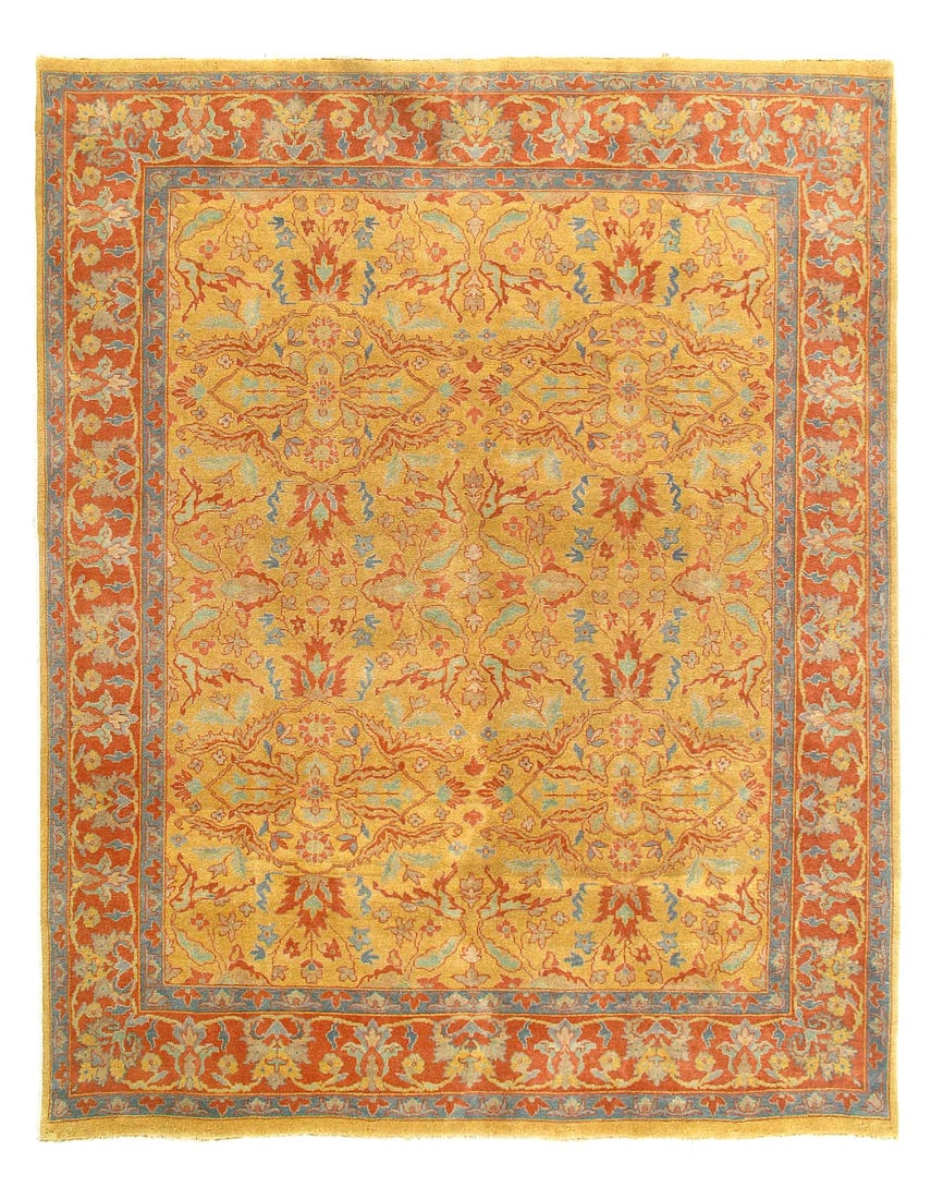 Original Turkish Oushak Design Hand-Knotted Rug 7'8"X 9'11": Original Turkish Oushak Design Hand-Knotted Rug 7'8"X 9'11" Hand-Knotted, Lamb's Wool, 300 -21770- 862.This item is part of our fine auction collection which includes many fine home accessories includ