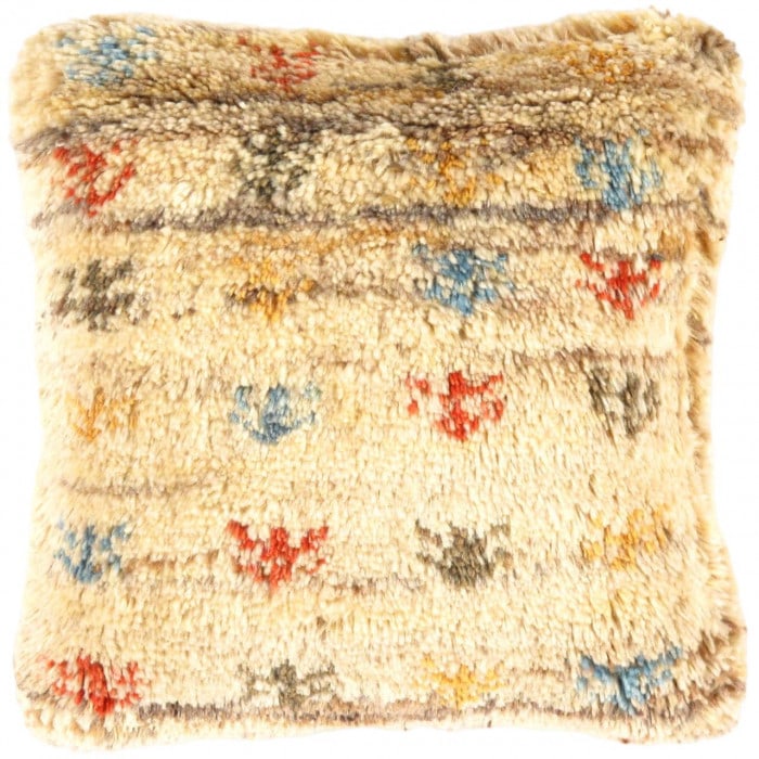 Fine Hand knotted Persian Gabbeh pillow 16": Fine Hand knotted Persian Gabbeh pillow 16" - New, Gabbeh, Handmade , Lamb's Wool, 300 -PG 193- 862.This item is part of our fine auction collection which includes many fine home accessories including