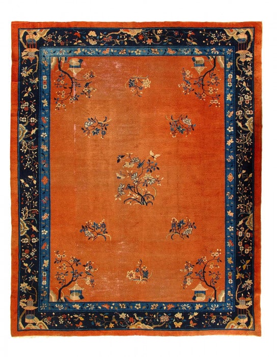 Chinese Antique Art Deco rug 9'3'' X 11'6'': Chinese Antique Art Deco rug 9'3'' X 11'6'' - Circa Early 20th Century, Art Deco, Hand-Knotted, Lamb's Wool, 300 -D12231- 862.This item is part of our fine auction collection which includes many fine