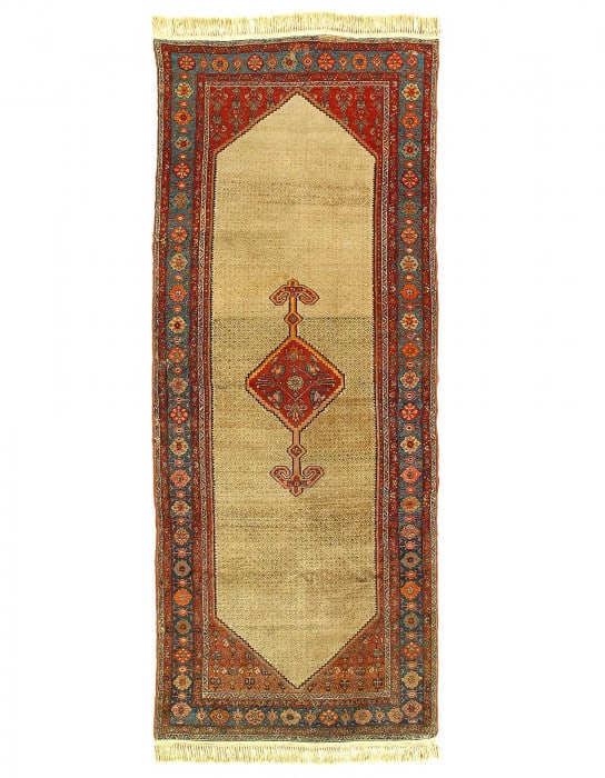 Fine Hand knotted Persian antique sarab runner 4'2'' X 10'7'': Fine Hand knotted Persian antique sarab runner 4'2'' X 10'7'' - Circa 1900, Sarab, Hand-Knotted, Lamb's Wool, 300 -D12238- 862.This item is part of our fine auction collection which includes many fine