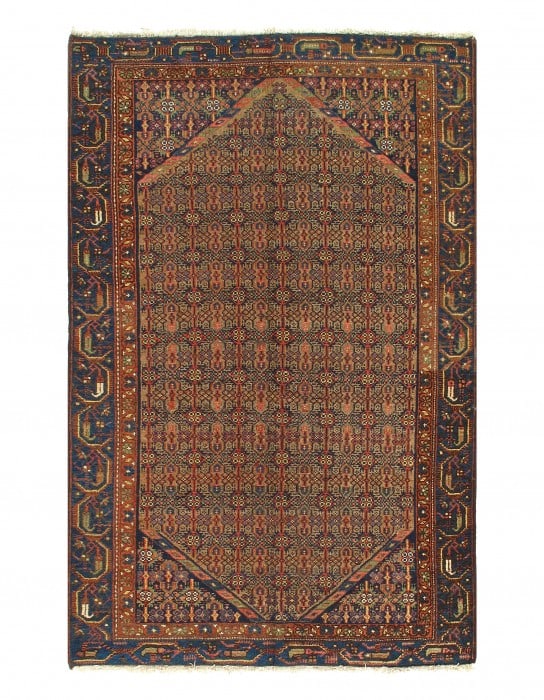 Rust Persian Antique Hamadan 3'11'' X 6'2'': Rust Persian Antique Hamadan 3'11'' X 6'2'' - Circa 1900, Hamadan, Hand-Knotted, Lamb's Wool, 300 -D03611- 862.This item is part of our fine auction collection which includes many fine home accessorie