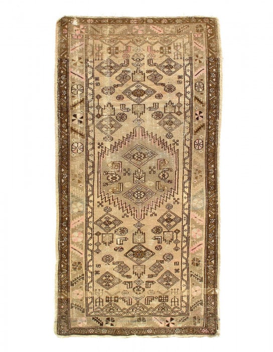 Persian Antique Hamadan 3'5'' X 6'7'': Persian Antique Hamadan 3'5'' X 6'7'' - circle 1940, Hamadan, Hand-Knotted, Lamb's Wool, 300 -D12190- 862.This item is part of our fine auction collection which includes many fine home accessories inc