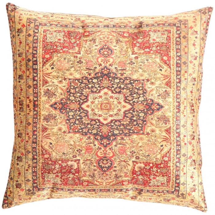 Persian Rug Throw Pillow 16'' X 16'': Persian Rug Throw Pillow 16'' X 16'' - New, Kermanshah, Turkey, Velvet Silk, 300 -IR 155 A- 862.This item is part of our fine auction collection which includes many fine home accessories including ant