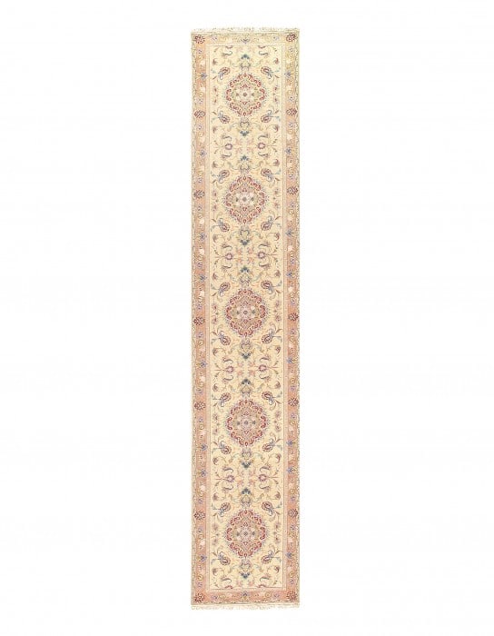 Super Fine Hand Knotted Persian Tabriz silk & wool Runner 2'11'' X 14'2'': Super Fine Hand Knotted Persian Tabriz silk & wool Runner 2'11'' X 14'2'' - New, Tabriz, Hand-Knotted, Wool & Silk, 300 -D04161- 862.This item is part of our fine auction collection which includes man