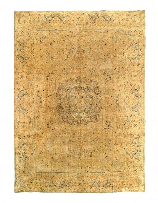 Ivory Fine Hand knotted Persian Antique kerman 9'7'' X 13'8'': Ivory Fine Hand knotted Persian Antique kerman 9'7'' X 13'8'' - Late 19th Century, kerman, Hand-Knotted, Lamb's Wool, 300 -D07804- 862.This item is part of our fine auction collection which includes m