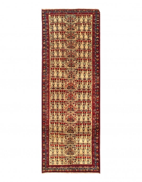 Ivory Persian Antique Afshar 3' 4'' X 9' 9'': Ivory Persian Antique Afshar 3' 4'' X 9' 9'' - circa 1960, Afshar, Hand-Knotted, Lamb's Wool, 300 -D07088- 862.This item is part of our fine auction collection which includes many fine home accessorie