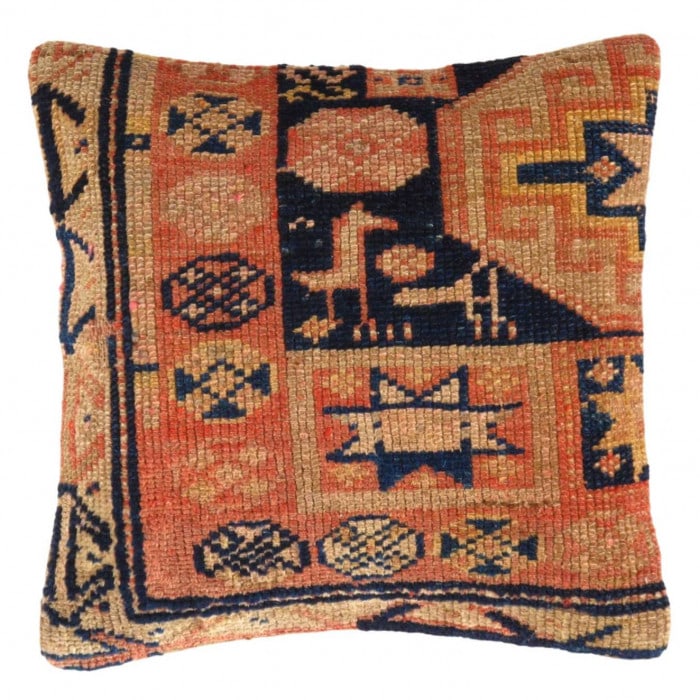 Vintage Turkish Pasargad Hand Knotted Pillow 16'': Vintage Turkish Pasargad Hand Knotted Pillow 16'' - New, Turkish, Hand-made, Lamb's Wool, 300 -K 184- 862.This item is part of our fine auction collection which includes many fine home accessories inc