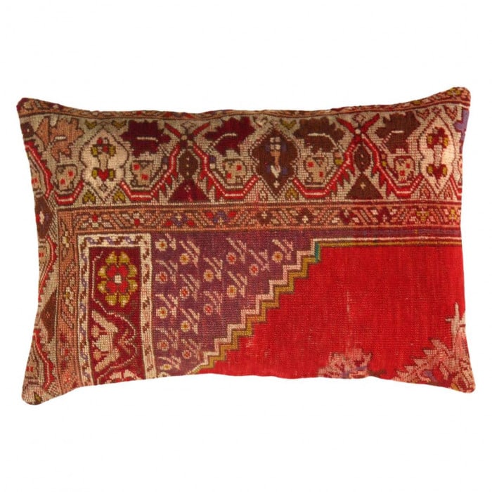 Vintage Turkish Pasargad Hand Knotted Pillow 16'' X 24'': Vintage Turkish Pasargad Hand Knotted Pillow 16'' X 24'' - New, Turkish, Hand-made, Lamb's Wool, 300 -K 201- 862.This item is part of our fine auction collection which includes many fine home accessor