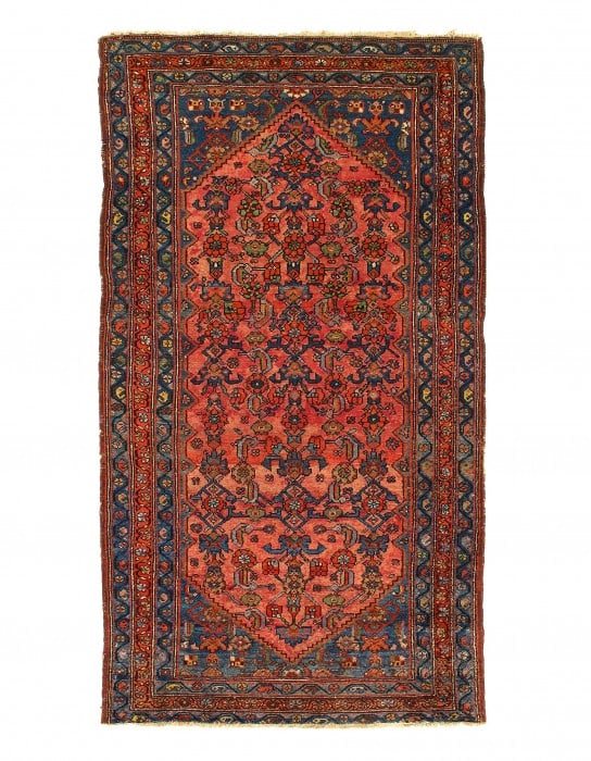 Fine Persian Antique Hand Knotted Hamdan 3'5'' X 6'6'': Fine Persian Antique Hand Knotted Hamdan 3'5'' X 6'6'' - Circa 1920, Hamadan, Hand-Knotted, Lamb's Wool, 300 -D11722- 862.This item is part of our fine auction collection which includes many fine home