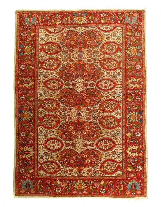 Fine Hand Knotted Persian Antique Farahan 7'8"x11': Fine Hand Knotted Persian Antique Farahan 7'8"x11' - circa 1880, Farahan, Hand-Knotted, Lamb's Wool, 300 -D14570- 862.This item is part of our fine auction collection which includes many fine home acc