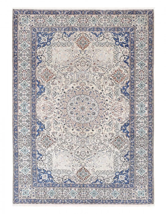 Fine Hand Knotted Silk & wool Nain 8'11'' X 12'3'': Fine Hand Knotted Silk & wool Nain 8'11'' X 12'3'' - New, Nain, Hand-Knotted, Wool & Silk, 300 -D13314- 862.This item is part of our fine auction collection which includes many fine home accessories i