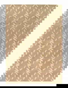 Ivory Indian Modern 5' X 7': Ivory Indian Modern 5' X 7' - New, Modern, Hand-Tufted, Lamb's Wool, 300 -D10022- 862.This item is part of our fine auction collection which includes many fine home accessories including antique rugs,
