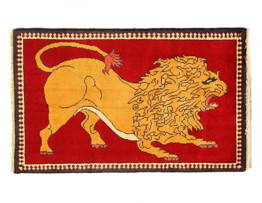 Animal Pictorial lion Hand Knotted 2'X 3'2": Animal Pictorial lion Hand Knotted 2'X 3'2" - NEW, Shiraz, Hand-Knotted, Lamb's Wool, 300 -D14170- 862.This item is part of our fine auction collection which includes many fine home accessories includ
