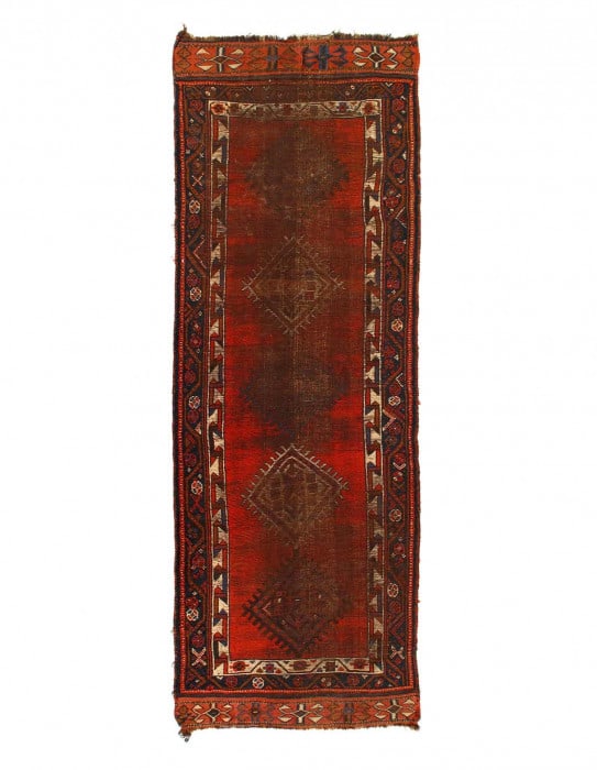Persian Antique NW runner 3'2'' X 9'8'': Persian Antique NW runner 3'2'' X 9'8'' - 1950, NorthWest, Hand-Knotted, Lamb's Wool, 300 -D14454- 862.This item is part of our fine auction collection which includes many fine home accessories includ