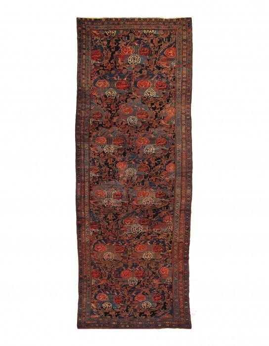 Multi Color Persian Antique Bidjar 7' 2'' X 21': Multi Color Persian Antique Bidjar 7' 2'' X 21' - Circa 1880, Bidjar, Hand-Knotted, Lamb's Wool, 300 -D10108- 862.This item is part of our fine auction collection which includes many fine home accesso