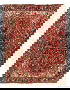 Rust Persian Antique Heriz Rug 9'9"X 13'1": Rust Persian Antique Heriz Rug 9'9"X 13'1" - CIRCA 1940, Heriz, Hand-Knotted, Lamb's Wool, 300 -D14598- 862.This item is part of our fine auction collection which includes many fine home accessories