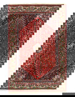 Fine Hand knotted Persian Abadeh rug 6'7X 10'1": Fine Hand knotted Persian Abadeh rug 6'7X 10'1" - CIRCA 1990, Abadeh, Hand-Knotted, Lamb's Wool, 300 -D14597- 862.This item is part of our fine auction collection which includes many fine home