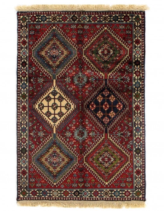 Multi color Persian Yalameh 3' X 5': Multi color Persian Yalameh 3' X 5' - New, Yalameh, Hand-Knotted, Lamb's Wool, 300 -D09582- 862.This item is part of our fine auction collection which includes many fine home accessories including ant
