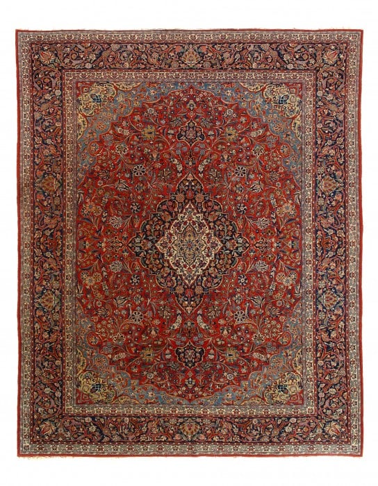 Fine Persian Antique Kashan 8' X 9'11'': Fine Persian Antique Kashan 8' X 9'11'' - Late 19th Century, Kashan, Hand-Knotted, Lamb's Wool, 300 -D11671- 862.This item is part of our fine auction collection which includes many fine home accessor