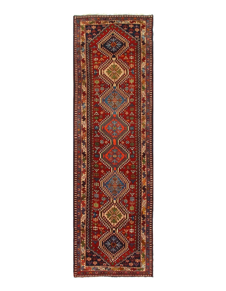 Fine Hand knotted Persian Yalameh Runner 2'11'' X 9'8'': Fine Hand knotted Persian Yalameh Runner 2'11'' X 9'8'' - New, Yalameh, Hand-Knotted, Lamb's Wool, 300 -D10803- 862.This item is part of our fine auction collection which includes many fine home acces