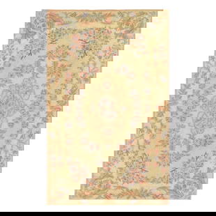 Fine Flat Weave Chinese Aubusson 2'11'' X 4'9'': Fine Flat Weave Chinese Aubusson 2'11'' X 4'9'' - Circa 1980, Abussan, Flatweave, Flat Weave, 300 -D10581- 862.This item is part of our fine auction collection which includes many fine home accessorie
