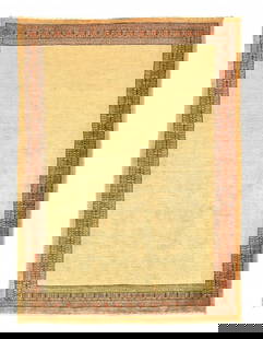Ivory Fine Hand Knotted Persian Gabbeh 3'6'' X 4'11'': Ivory Fine Hand Knotted Persian Gabbeh 3'6'' X 4'11'' - New, Gabbeh, Hand-Knotted, Lamb's Wool, 300 -30181- 862.This item is part of our fine auction collection which includes many fine home accessori