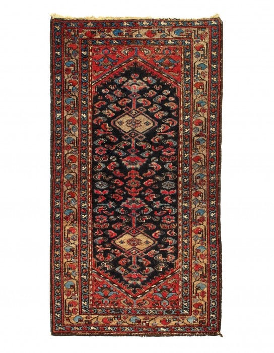 Persian Antique Hamadan rug 3'5'' X 6'8'': Persian Antique Hamadan rug 3'5'' X 6'8'' - Circa 1900, Hamadan, Hand-Knotted, Lamb's Wool, 300 -D11953- 862.This item is part of our fine auction collection which includes many fine home accessories
