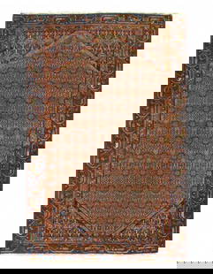 Rust Persian Antique Hamadan 3'11'' X 6'2'': Rust Persian Antique Hamadan 3'11'' X 6'2'' - Circa 1900, Hamadan, Hand-Knotted, Lamb's Wool, 300 -D03611- 862.This item is part of our fine auction collection which includes many fine home accessorie