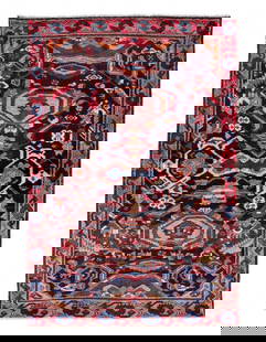 Persian Antique Hamadan rug 4'3"X 6'7": Persian Antique Hamadan rug 4'3"X 6'7" - CIRCA 1940, Hamadan, Straight-Wooven, Lamb's Wool, 300 -D13621- 862.This item is part of our fine auction collection which includes many fine home accessories