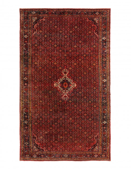 Fine Hand Knotted Persian Antique Hosseinabad Rug 12'5'' X 21'3'': Fine Hand Knotted Persian Antique Hosseinabad Rug 12'5'' X 21'3'' - Circa 1910, Hossin Abad, Hand-Knotted, Lamb's Wool, 300 -D12295- 862.This item is part of our fine auction collection which includes
