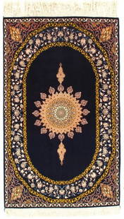 Persian Isfahan Rug - 3'7" x  5'11": Persian Isfahan Rug - New, Isfahan, Hand-Knotted, Wool & Silk, 300 -D10112- 862.This item is part of our fine auction collection which includes many fine home accessories including antique rugs, vinta