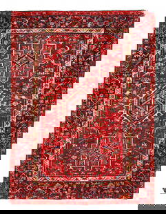 Antique Persian Karajeh Rug 5' x 6': Antique Persian Karajeh Rug 5' x 6' - CIRCA 1920, Karaja, Hand-Knotted, Lamb's Wool, 300 -D12581- 862.This item is part of our fine auction collection which includes many fine home accessories includi
